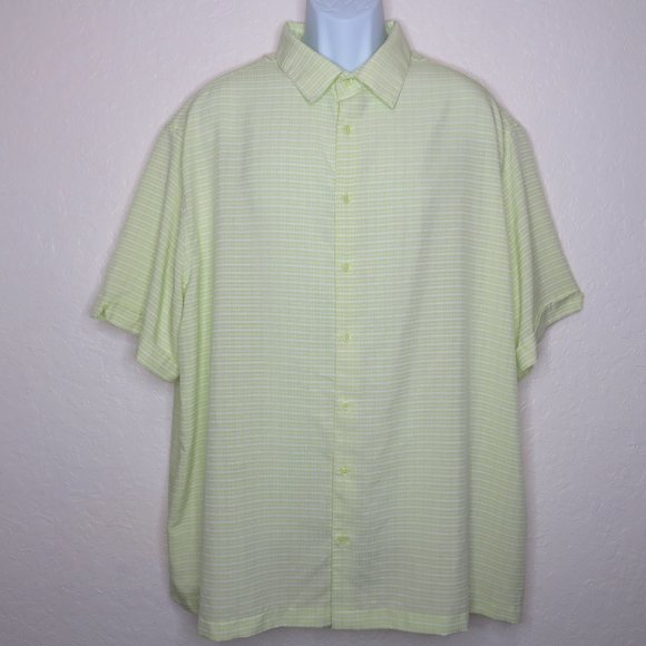 Cafe‎ Luna* Men's Short Sleeve Button Down Straight Hem Textured Shirt~ Size 2XL - Picture 1 of 11